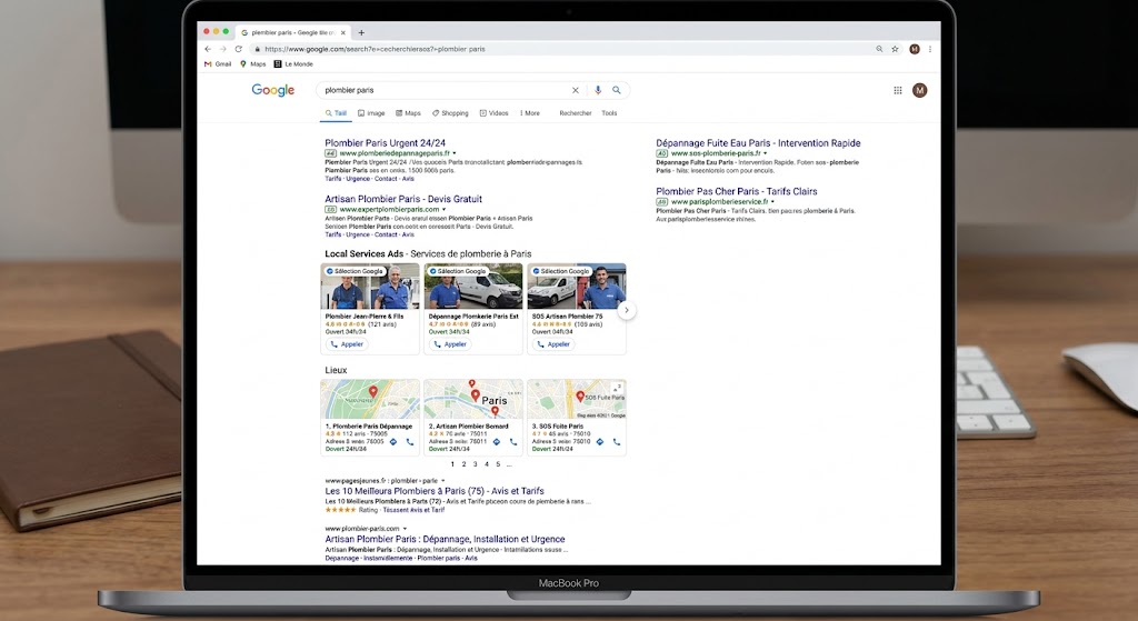 comment entreprises en premier google